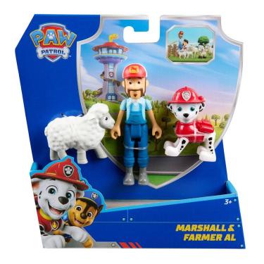 Imagem de 3 Bonecos Marshall, Fazendeiro Al e Ovelha - Patrulha Canina