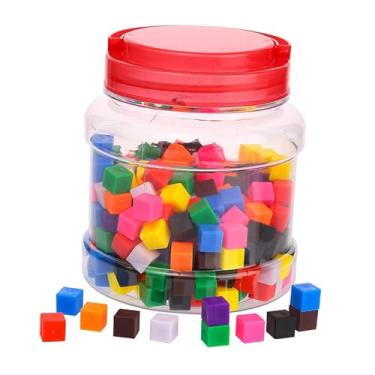 Imagem de menolana Blocos de cubos de centímetro, auxílio para desenvolvimento, brinquedos de classificação por cores, cubos de contagem para artesanato, sala de aula do, 300 Peças