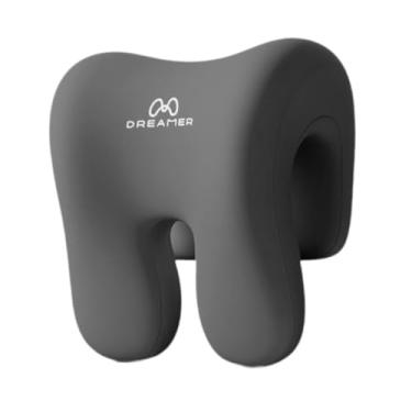 Imagem de ZGUZMCMK Suporte para Cadeira de Escritório com Espuma Viscoelástica E Zíper, Suporte Multifuncional para Encosto de Cabeça, Cinza Escuro