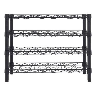 Imagem de Estante Adega De Vinho Aco Preto 47x60x35cm - 24 Garrafas