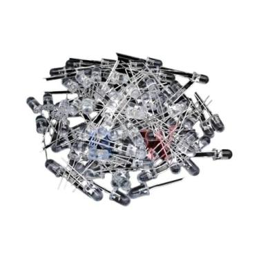 Imagem de Kit De Diodos LED Sortidos 100PCS 5mm Branco Verde Vermelho Azul Amare