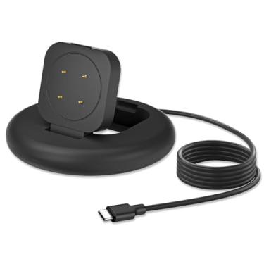 Imagem de sylacor Suporte de carregamento compatível com Google Fitbit Ace LTE, carregador magnético portátil e dobrável com cabo de carregamento de 3,3 metros para smartwatch Fitbit Ace LTE para crianças