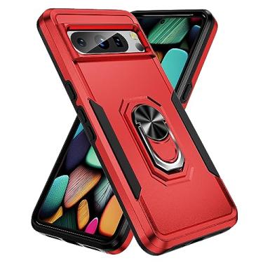 Imagem de SORAKA Capa para Google Pixel 8 Pro com anel de apoio para os pés Capa rígida de PC Capa de TPU macio para amortecedores Capa Google Pixel 8 Pro Capa robusta