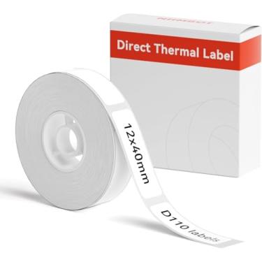 Imagem de Etiquetas Adesivas Brancas para NIIMBOT D11 D110 - Etiquetas Térmicas 12 * 40mm - Ideal para Organização de Alimentos, Casa, Escritório e Escola