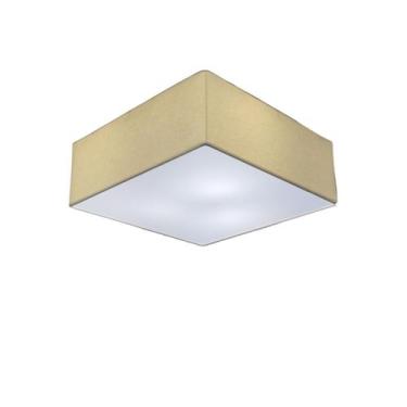 Imagem de Plafon Quadrado Vivare Md-3001 Cúpula em Tecido 35x35x12cm - Bivolt - 