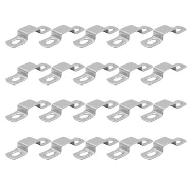 Imagem de LC LICTOP Braçadeira de tubo quadrado, alça de tubo em forma de U de 0,82 x 0,38 polegadas, aço inoxidável 304, suporte de amarração de poste de cerca de deck para conduíte, sistema de punho, canal de