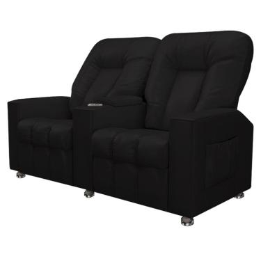 Imagem de Poltrona Reclinável 2 Lugares Sala de Cinema Romeo F05 Facto Preto - Lyam Decor
