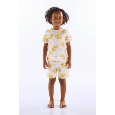 Imagem de Pijama Infantil Masculino em Suedine Up Baby, Bege, 3