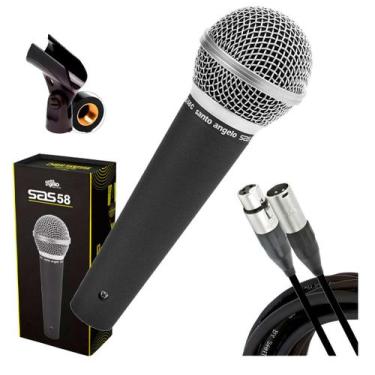 Imagem de Microfone santo angelo cardioide sem chave sas58 com cabo santo angelo