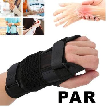 Imagem de Kit 2 Munhequeira Tala Mão Punho Órtese Bilateral Tendinite - Armarinh