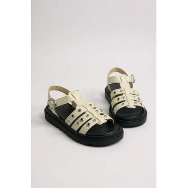 Imagem de Sandália Rasteira Moleca Com Tachas E Solado Tratorado Confortável Bra