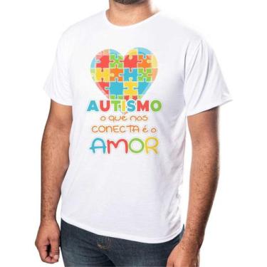 Imagem de Camisa Autismo Frase Autismo Oque Nos Conecta é o Amor - Reinart Perso