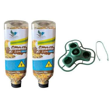 Imagem de Kit 2 Alimentador Livre Birds + 1 Comedouro Pássaros