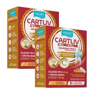 Imagem de 2 UN CARTLIV CúRCUMA COLáGENO TIPO II CáPSULAS 30 CáPSULAS