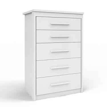 Imagem de Comoda Gaveteiro Elegance 5 Gavetas Branco Brilho Batrol
