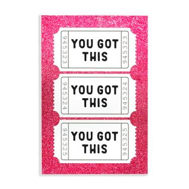 Imagem de Stupell Industries You Got This Pink Ticket Stubs Wall Plaque Art, design por Lettered and Lined, 15 x 10