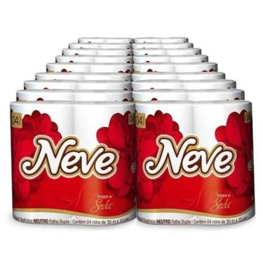 Imagem de Papel Higiênico Neve Folha Dupla Fardo com  64 Rolos
