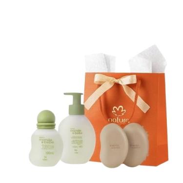 Imagem de KIT MAMÃE E BEBE COM COLONIA + HIDRATANTE + SABONETE E SACOLA PRESENTEAVEL