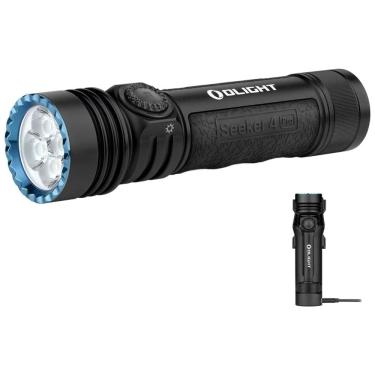 Imagem de LANTERNA OLIGHT Seeker 4 Pro Recarregável, 4600 Lumens de Luz Brilhante e Potente com Bolsa USB-C, À Prova d`Água IPX8 para Emergências