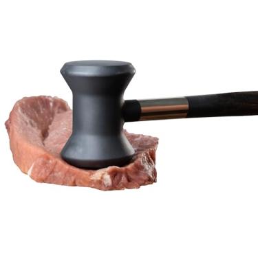 Imagem de Amaciador de Carne Profissional,Martelo Batedor de Carne com 2 Funções - Cabo Antiderrapante para Amaciar e Texturizar Carn