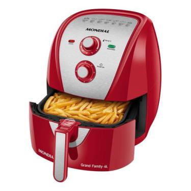 Imagem de Fritadeira Sem Óleo Air Fryer 6L Mondial 1900W - AFN-60-RI, Vermelho e