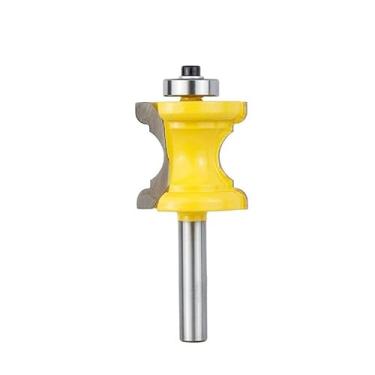 Imagem de WZFC Faca de fresa de madeira com haste de 8 mm, fresa de madeira, ponta torta com coluna de contas