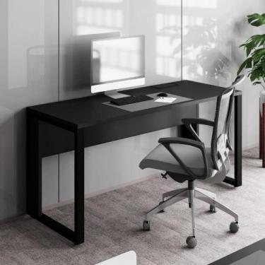 Imagem de Mesa de Escritório Plataforma 120cm 1 CX Tomada Pé Metal F5 - F5 Offic