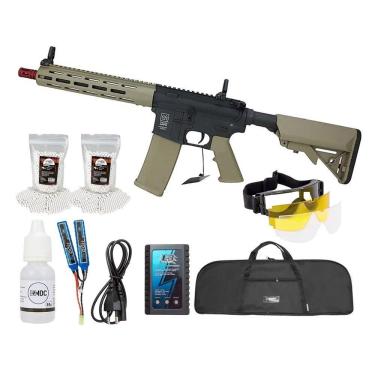 Imagem de Rifle Airsoft Aeg M4 Sa-f03 Flex Half Tan M-lok+kit Pro