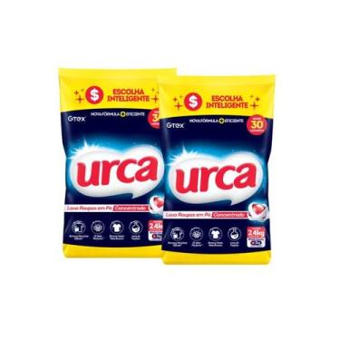 Imagem de Kit 2 Lava Roupas pó Urca Concentrado Sache 2,4kg