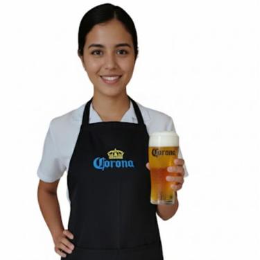 Imagem de Avental Churrasqueiro Brim Personalizado Logo Cerveja Corona - MdeMari