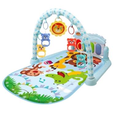 Imagem de Tapete Atividades Musical Bebê Pedal Música Piano Azul