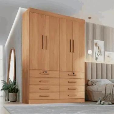 Imagem de Guarda Roupa Casal 4 portas 8 gavetas Monaco Plus DDoro - D Doro