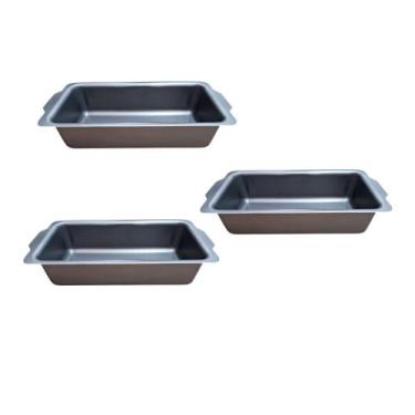 Imagem de Kit 03 Formas de Pão e Bolo Inglês Antiaderente Média nº 02 - Marcolar