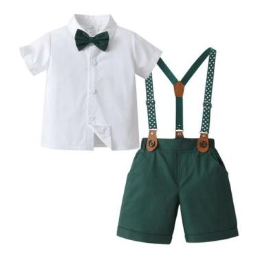 Imagem de Conjunto de roupas Boarnseorl Baby Boys Gentleman Shirt e shorts 18-24