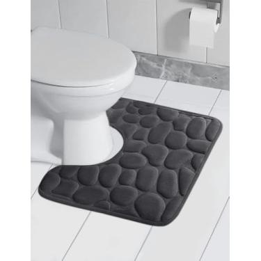 Imagem de 1 tapete de banheiro de espuma viscoelástica super absorvente, tapete macio e confortável, tapete antiderrapante, fácil de secar, decorações de banheiro, lavanderia, quarto, acessórios de banheiro