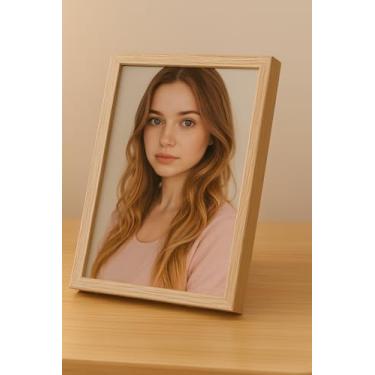 Imagem de Porta-retrato de 9 x 12,7 cm, 1 pacote, moldura para exibição de fotos, mesa e parede, marrom