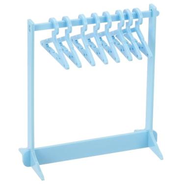 Imagem de 1 conjunto de suporte de brinco com 8 cabides, suporte organizador de brincos de acrílico, mini cabides de casaco, suporte de exibição de brincos, suporte transparente para casacos, brincos longos