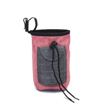 Imagem de Bolsa multifuncional de linho catiônico com cordão para animais de estimação – Portátil e de grande capacidade (vermelho)