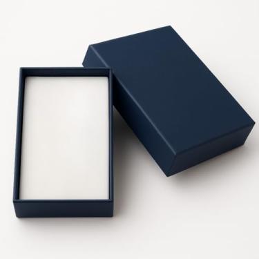 Imagem de caixas Joias de Papel com Berço | 8 x 12 x3 cm | Bijus, Semi Joias, Colar, Brincos | azul (25,Azul marinho)