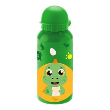 Imagem de Garrafa Garrafinha Inox Infantil Meus Melhores Amigos Squeeze com Tampa 400 ml MT BRINQUEDOS Garrafa Linha Premium (DINOSSAURO VERDE)