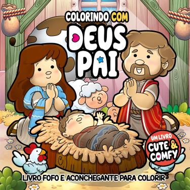 Imagem de On Line Editora Livro de Colorir Colorindo com Deus Pai - 32 Ilustrações Cute & Comfy