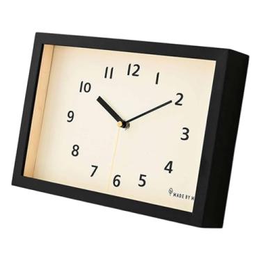 Imagem de Generic Relógio de parede Decoração para casa Prático Moda Moderno Fácil Números Relógio de Mesa Silencioso para Escola Loja Presente Escritório Sala, Preto