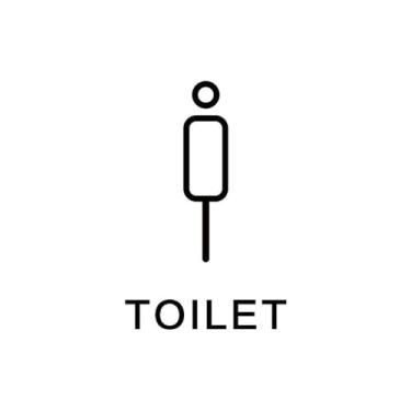 Imagem de Men and Women Toilet Signs, 17x20cm/6.7x7.9inch Installation Signs On The Side Hotel WC Card Double -sided Prompt(White,Men)