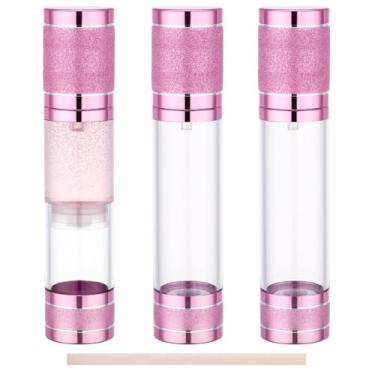 Imagem de Segbeauty Frascos de bomba Airless de 48 g, recipiente de loção para viagem, 3 unidades recarregáveis, tamanho de viagem, dispensador de cuidados com a pele para artigos de higiene pessoal, 50 ml de