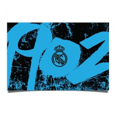 Imagem de Desert Cactus Pôster do Real Madrid FC Los Blancos Madridistas Futebol Futebol 28 x 43 cm Decoração de escritório Decoração Oficial Fan Gear (28 x 43 cm, Versão J)