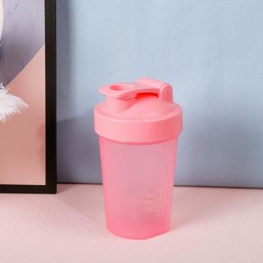 Imagem de Coqueteleira de proteína de 400 ml – copo de água fitness à prova de vazamento para atletas e entusiastas de fitness - rosa