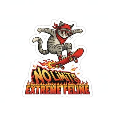 Imagem de Adesivo Decorativo para Carro e Moto, Modelo Gatinho (Adesivo70)