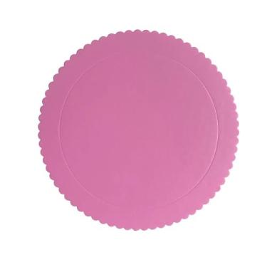 Imagem de Cake Board Tábua para Bolo Prato Bolo 21cm Redondo Festas SilverChef (Rosa)