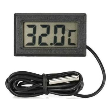 Imagem de Termômetro Digital Lcd Freezer / Chocadeira / Aquário Preto