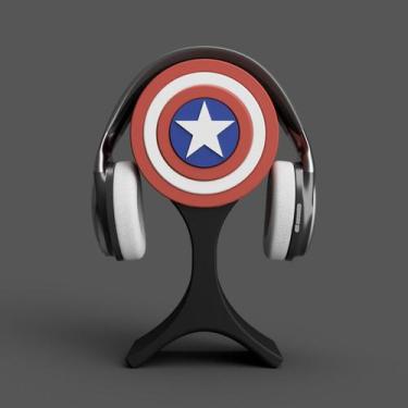 Imagem de Suporte Fone Ouvido Mesa Headset Gamer CAPITAO AMERICA com e sem fio p